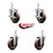 Service Caster 4 Inch High Temp Glass Filled Nylon 3/4 Inch Square Stem Caster Brakes SCC, 2PK SCC-SQ20S414-GFNSHT-TLB-34-2-S-2 - alternate 5